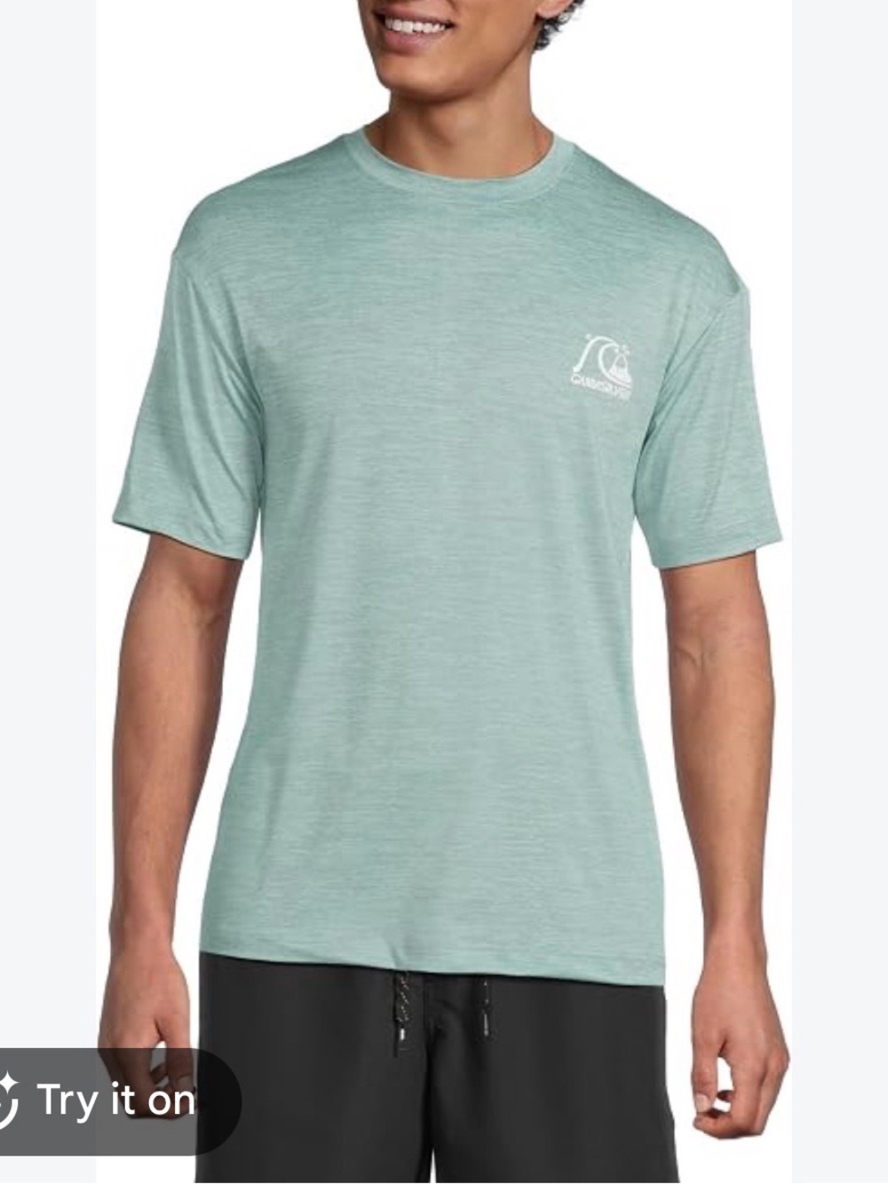 Quiksilver Men’s Heathered Teal Short-Sleeve Tee